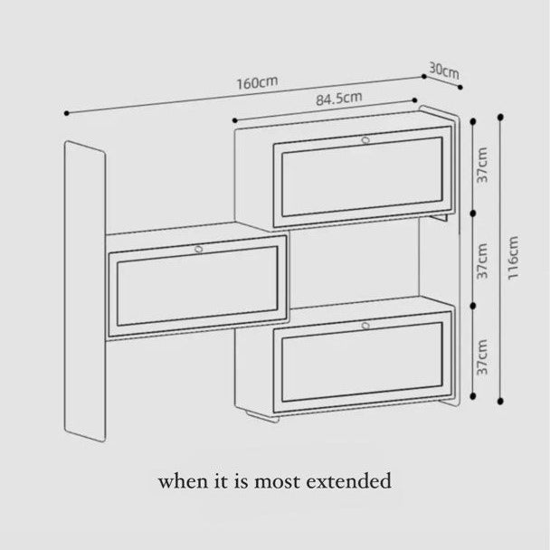 GENEVE Modern Extendable Shoe Cabinet - Radical Homes Singapore