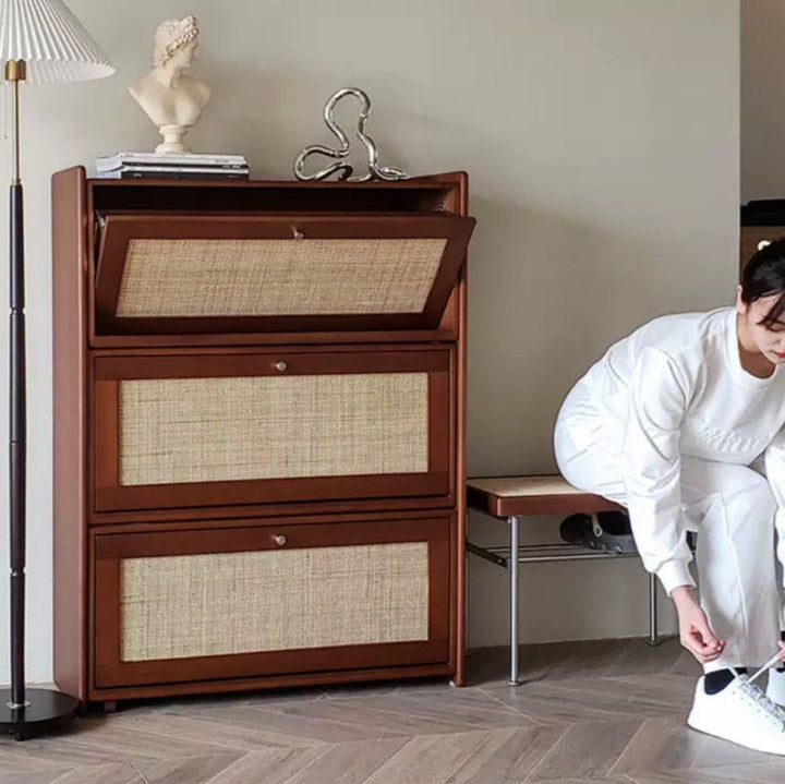 GENEVE Modern Extendable Shoe Cabinet - Radical Homes Singapore