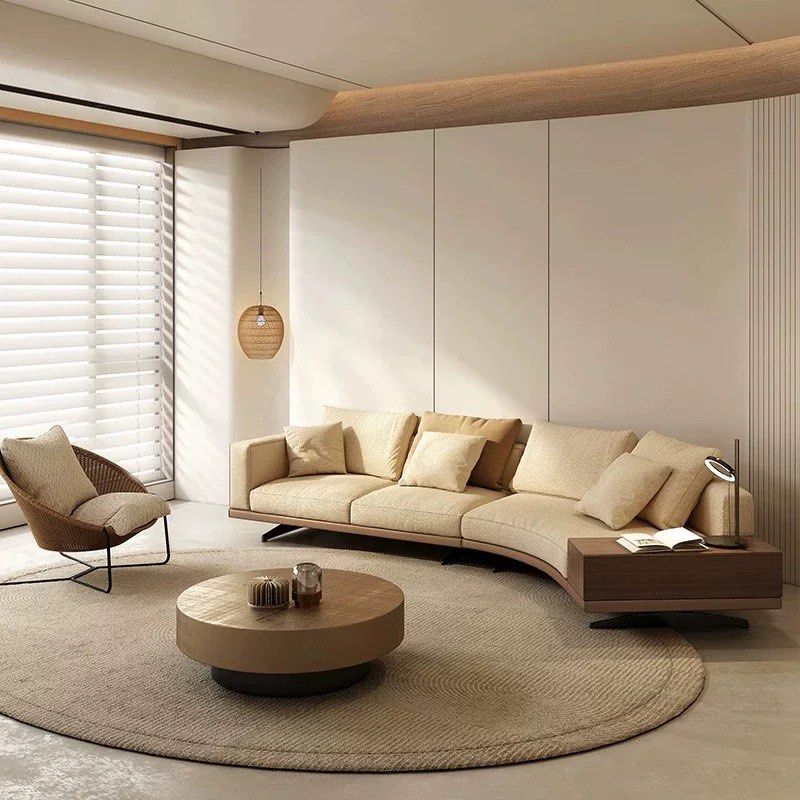 GEYOA Modern Curved Fabric Sofa - Radical Homes Singapore