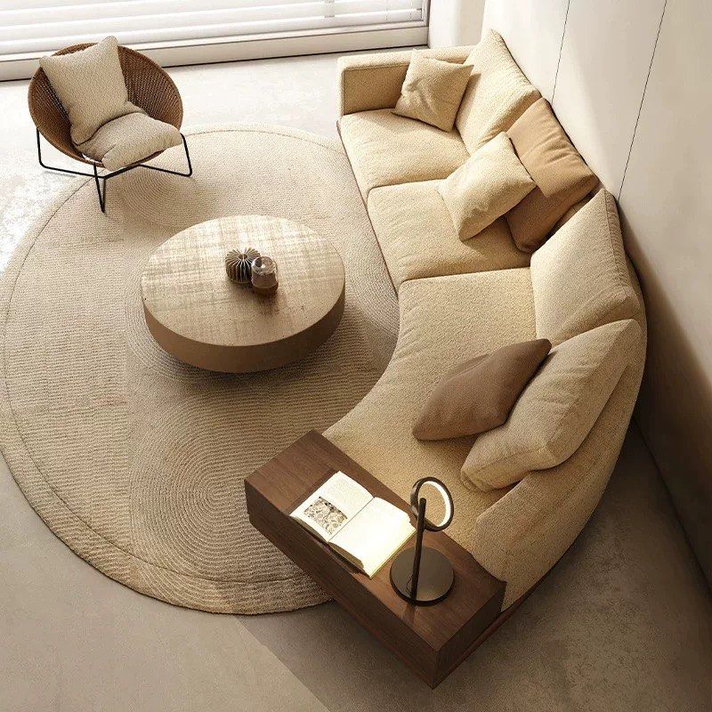 GEYOA Modern Curved Fabric Sofa - Radical Homes Singapore