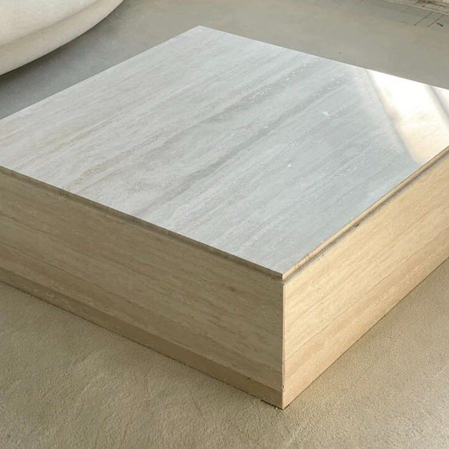 DUNHAM Modern Travertine Coffee Table - Radical Homes Singapore