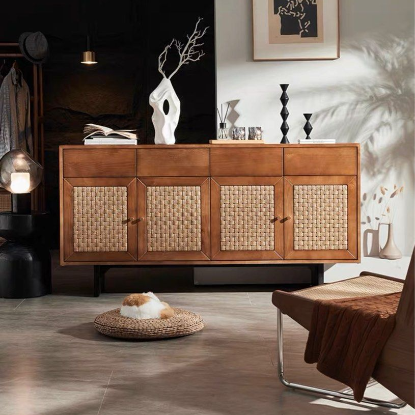 JENNIE Solid Ash Wood Sideboard - Radical Homes Singapore