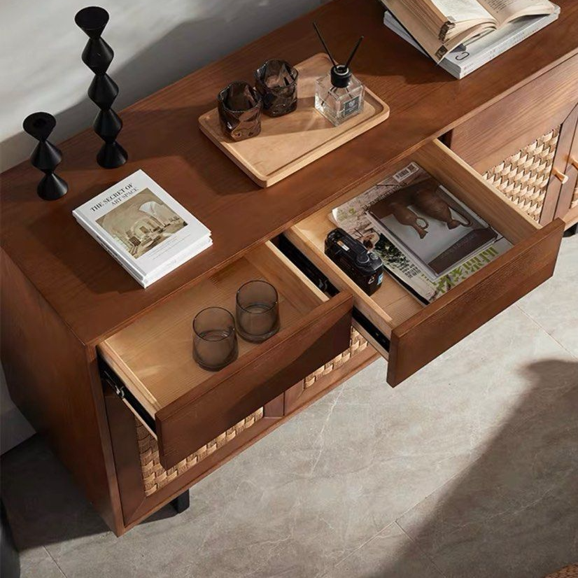 JENNIE Solid Ash Wood Sideboard - Radical Homes Singapore