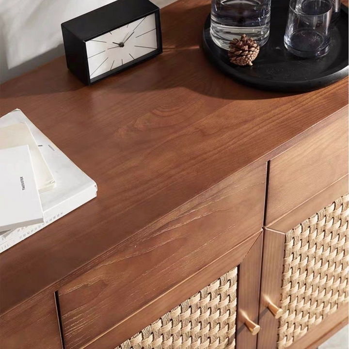 JENNIE Solid Ash Wood Sideboard - Radical Homes Singapore