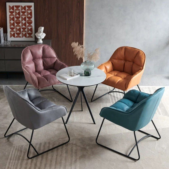 VIRESTON Modern Leather Dining Chair - Cassa Haus Singapore