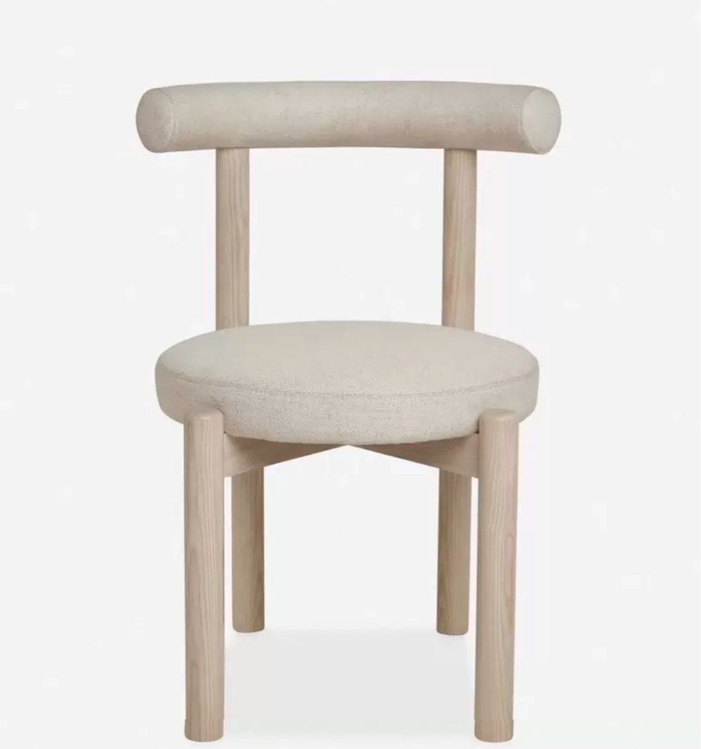 OIRE Japandi Boucle Dining Chair - Radical Homes Singapore
