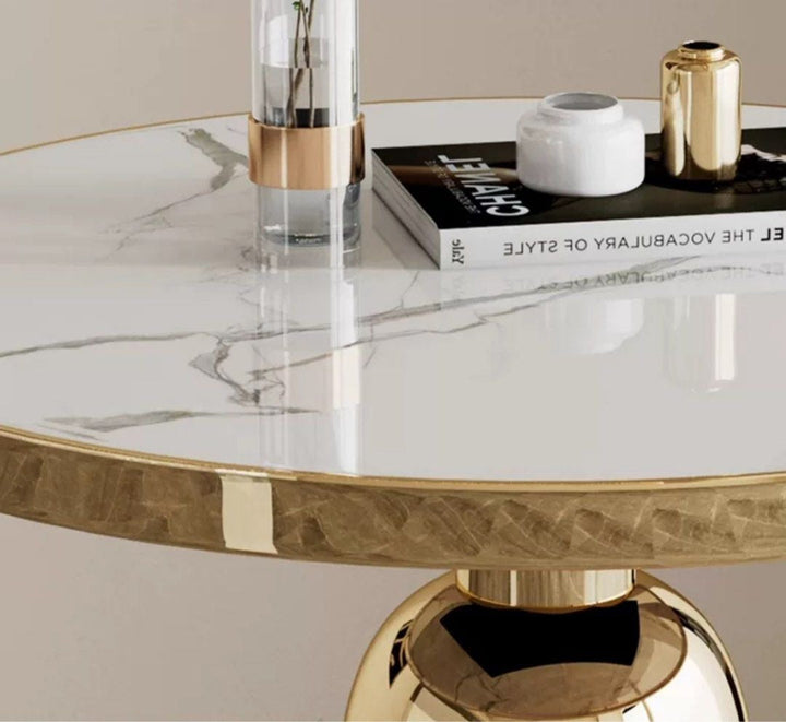 NORMAN Modern Sintered Stone Side Table - Radical Homes Singapore