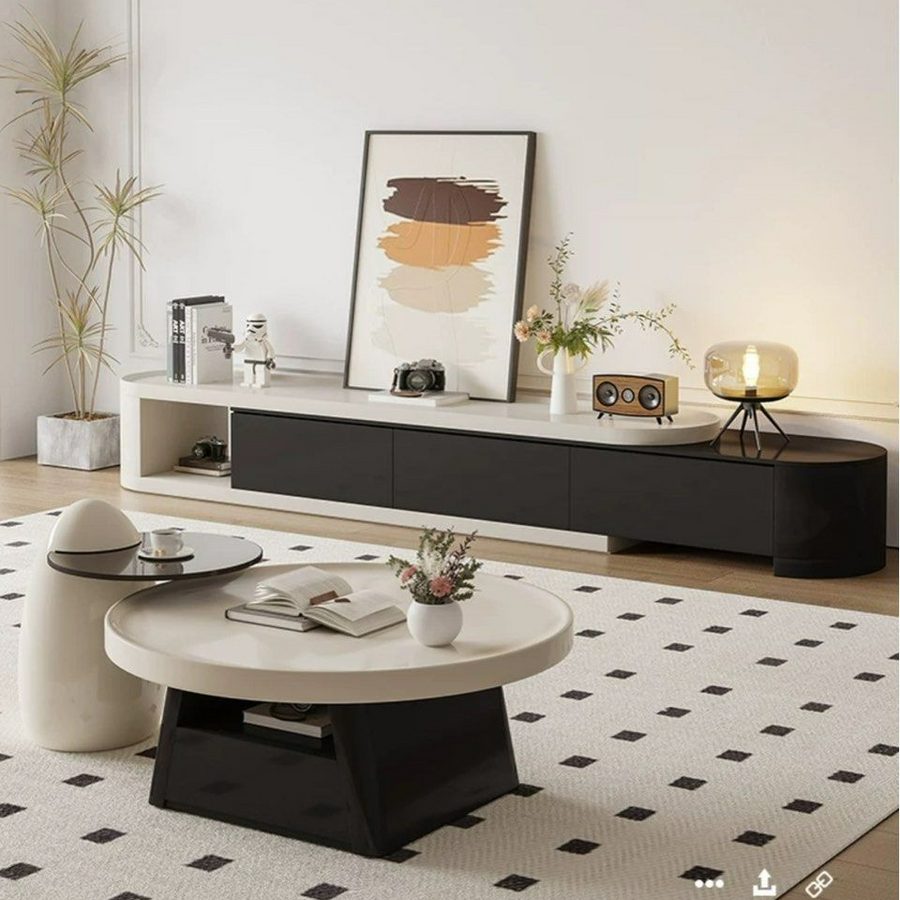 THANE Japandi TV Console & Coffee Table - Radical Homes Singapore