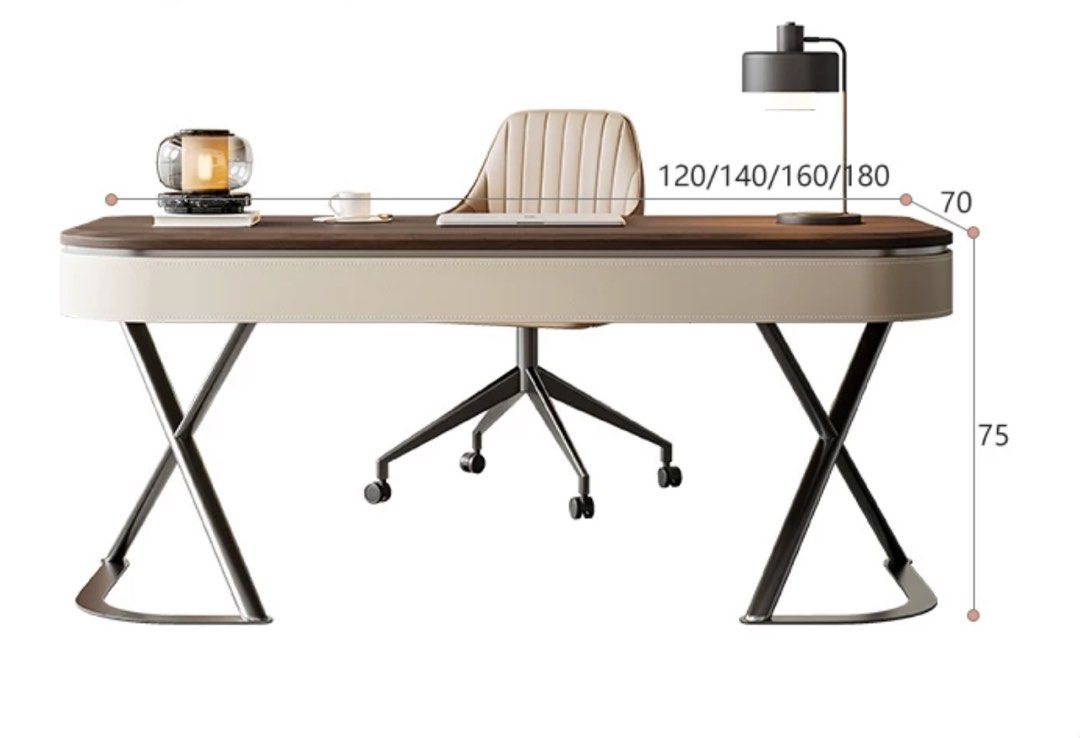 LEROY Modern Walnut Wood Study Desk - Radical Homes Singapore