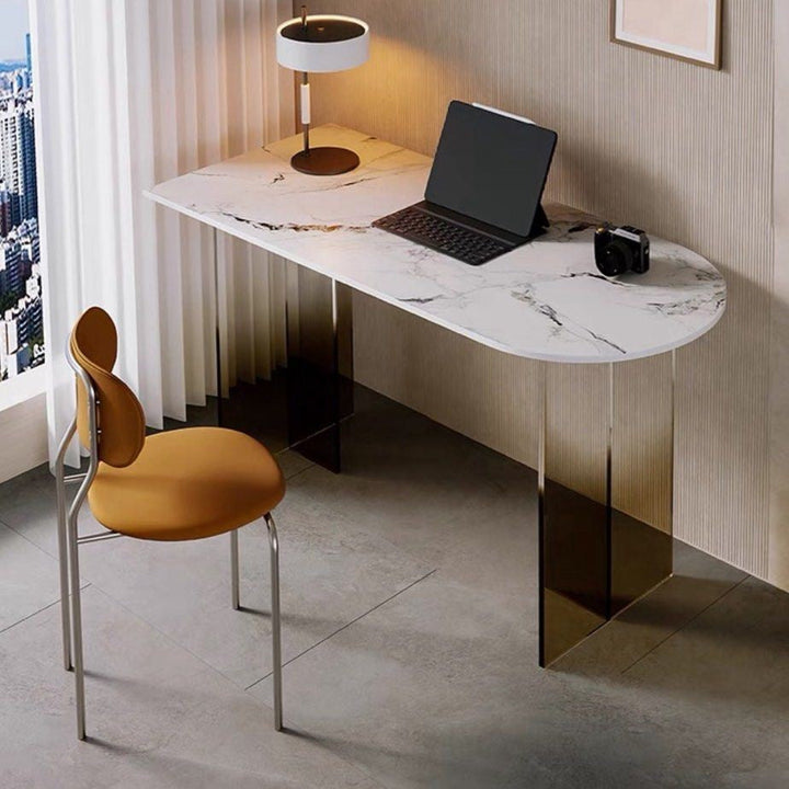 VIGOR Modern Sintered Stone Study Table - Radical Homes Singapore
