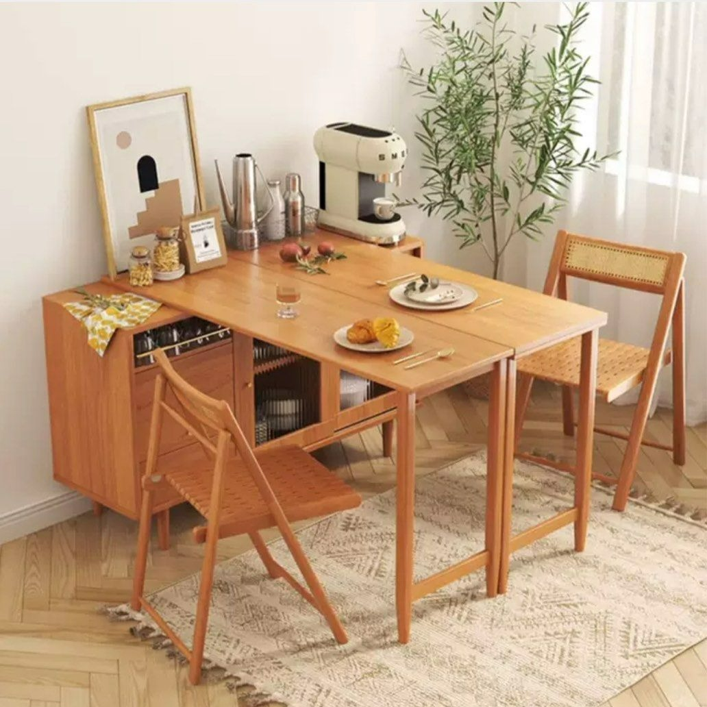 YAMAGUCHI Japandi Solid Wood Dining Table Cabinet - Radical Homes Singapore