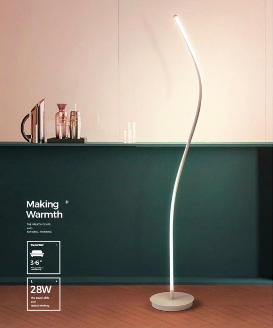 GRAKE Modern LED Swirl Standing Lamp - Radical Homes Singapore
