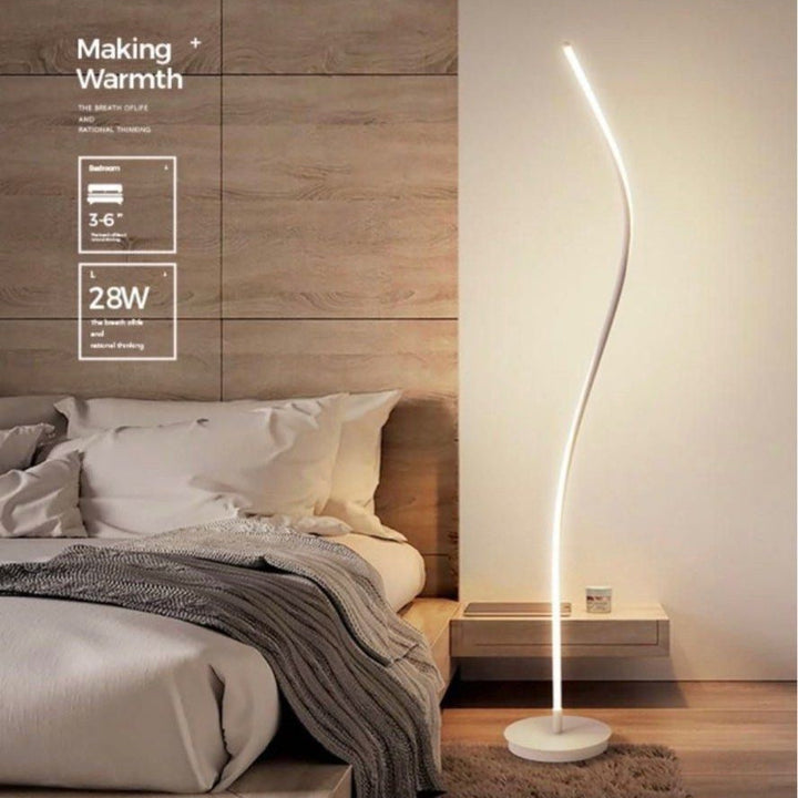 GRAKE Modern LED Swirl Standing Lamp - Radical Homes Singapore