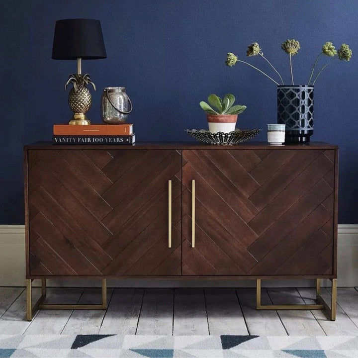 HURLAY Herringbone Sideboard Cabinet - Radical Homes Singapore