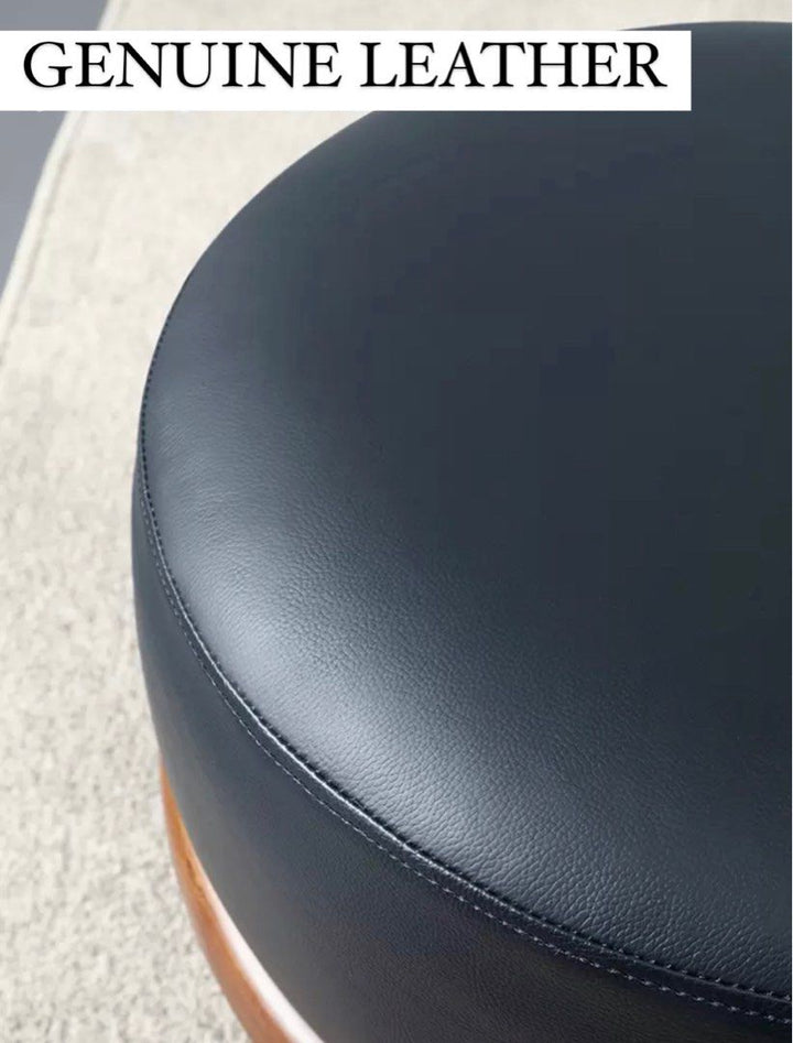 DENZEL Genuine Leather Pouf - Radical Homes Singapore