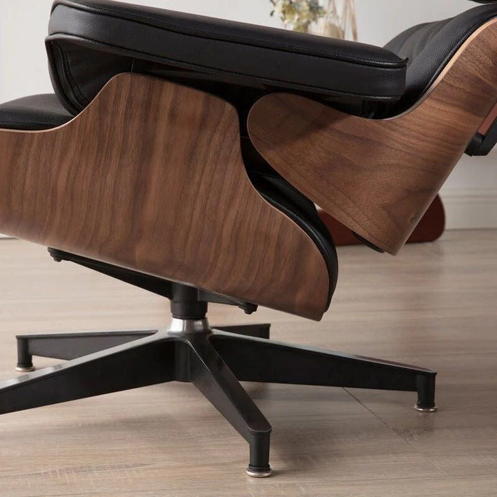 MONDREX Leather Lounge Chair with Ottoman - Cassa Haus Singapore