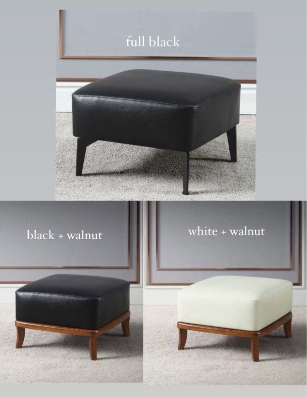 DENZEL Genuine Leather Pouf - Radical Homes Singapore