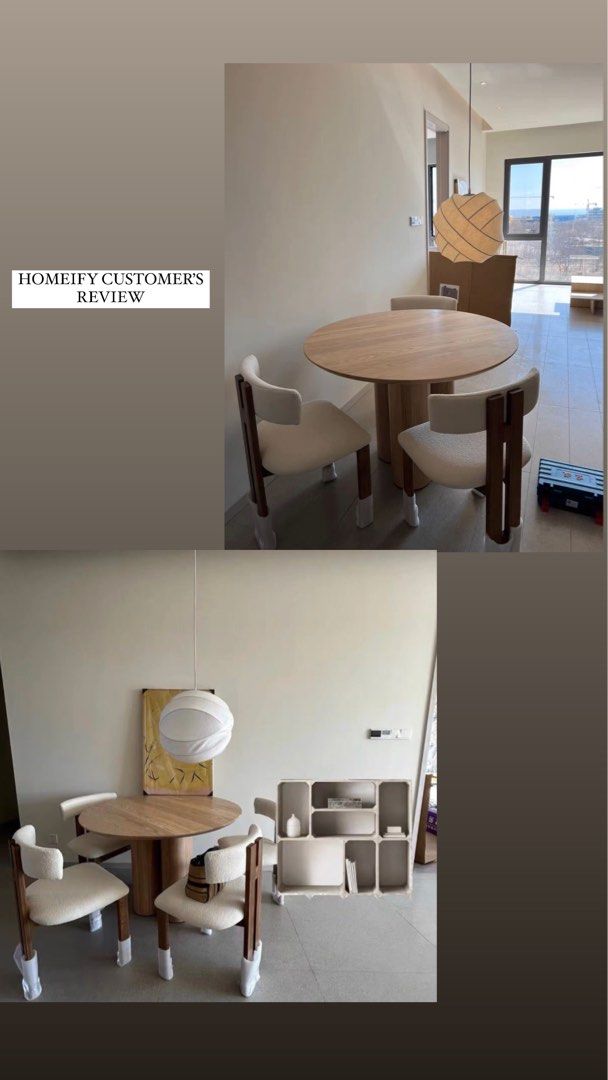 POWELL Wood Dining Table - Radical Homes Singapore