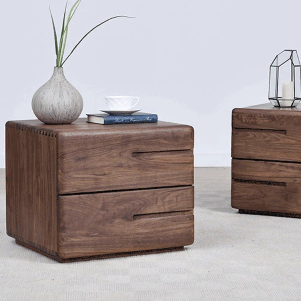 TOMAS Solid Wood Nightstand - Radical Homes Singapore