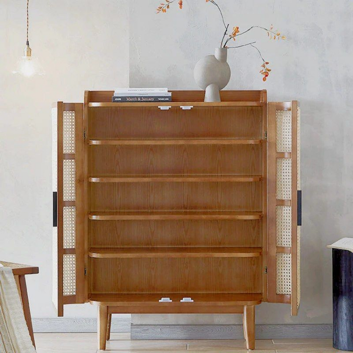 ROZE Rattan Shoe Cabinet - Radical Homes Singapore
