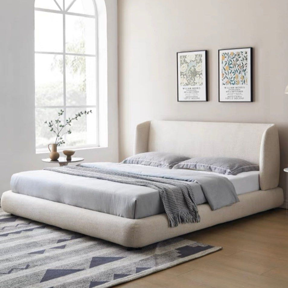 HADELE Modern Linen Bedframe - Radical Homes Singapore