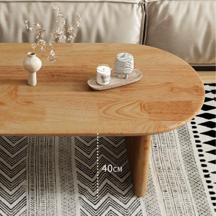 PAUL Japandi Solid Wood Coffee Table - Radical Homes Singapore