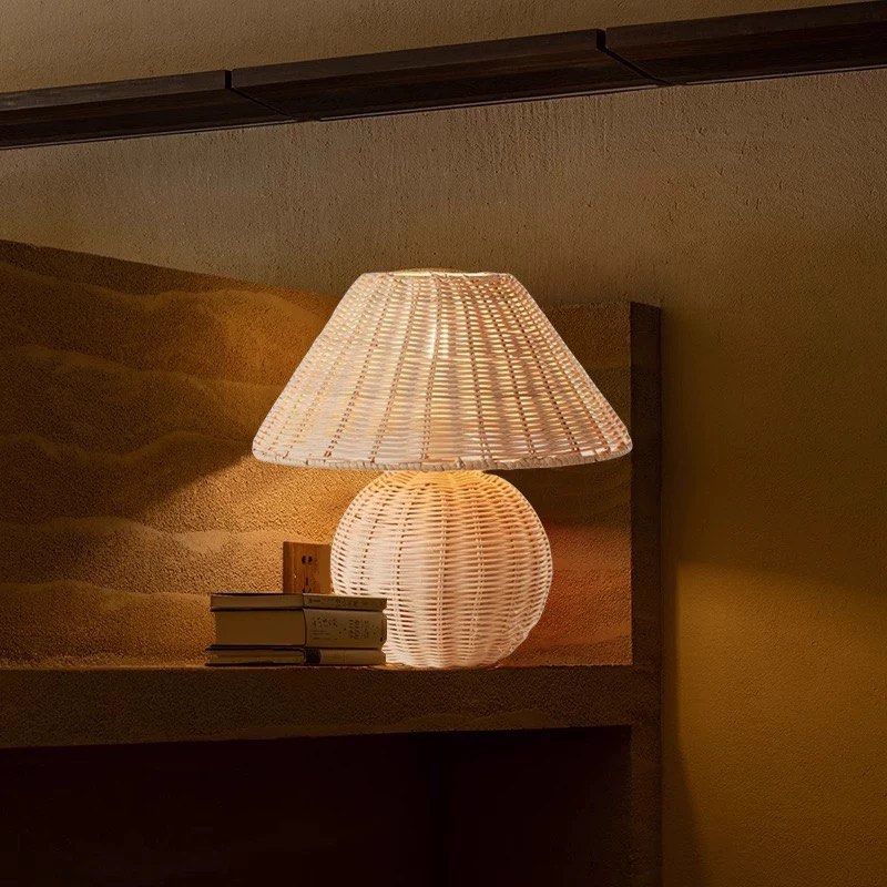 HAFREN Rattan Table Lamp - Radical Homes Singapore
