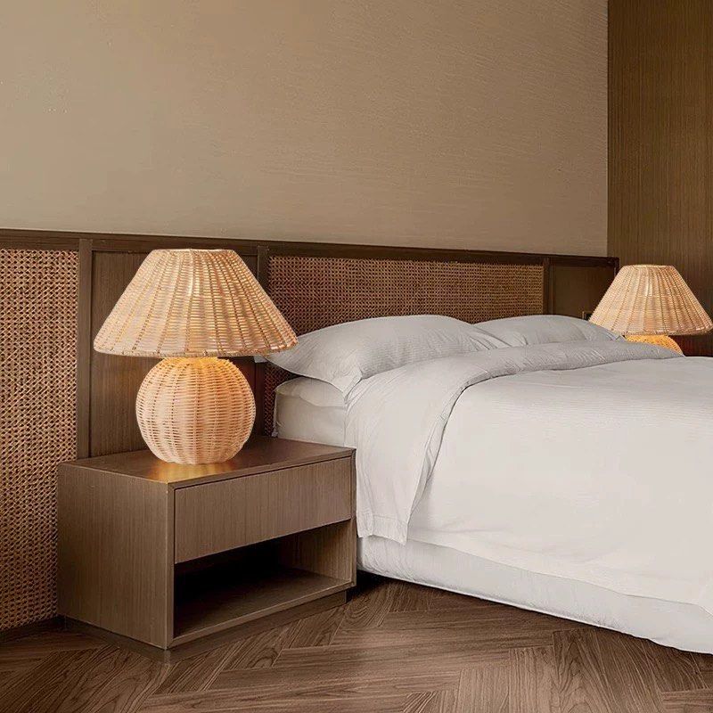 HAFREN Rattan Table Lamp - Radical Homes Singapore