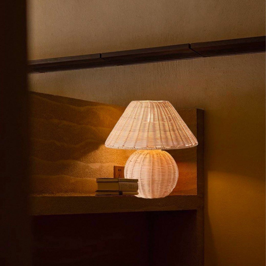 HAFREN Rattan Table Lamp - Radical Homes Singapore