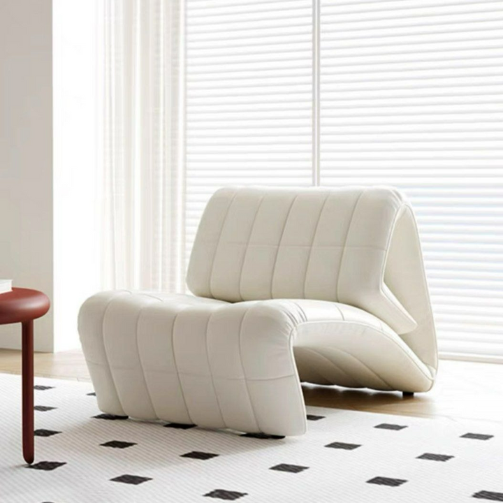 MATTHEW Modern Leather Adjustable Lounge Chair - Radical Homes Singapore