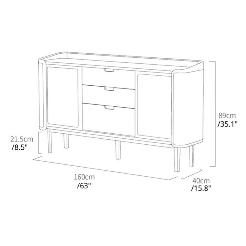 JAVEAN Solid Wood Sideboard - Radical Homes Singapore