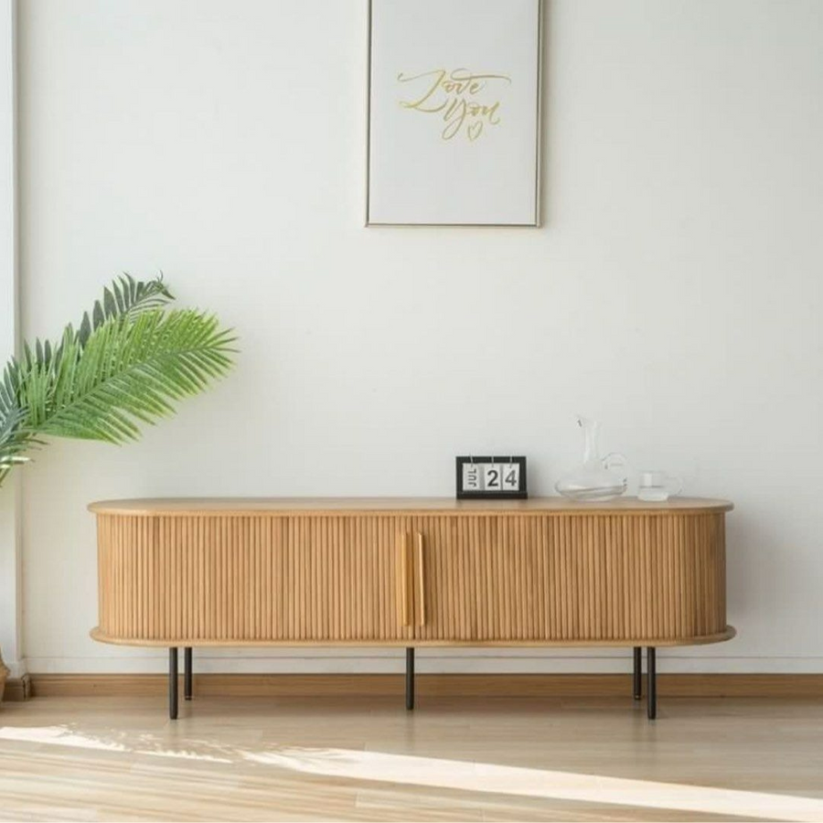 DARREK Rustic Solid Wood TV Console - Radical Homes Singapore