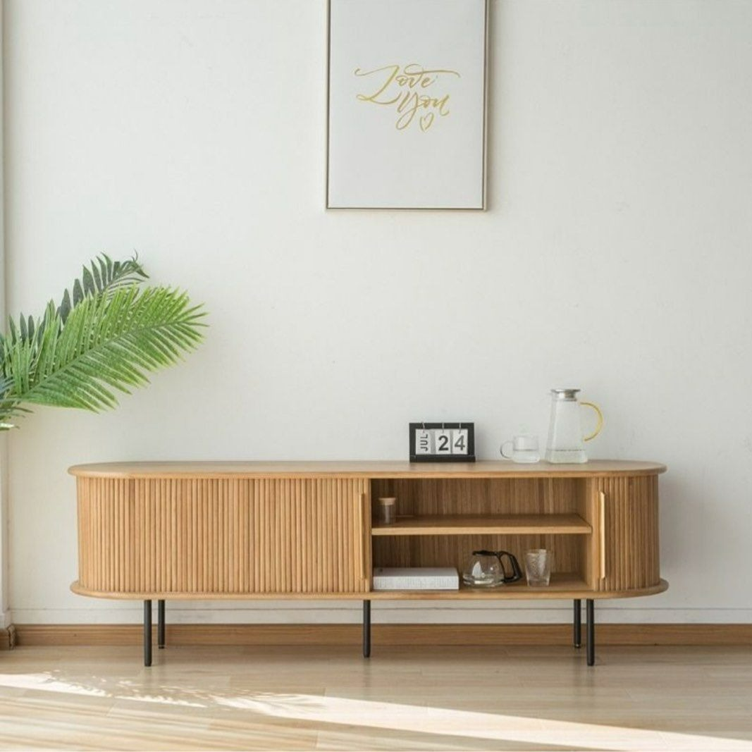 DARREK Rustic Solid Wood TV Console - Radical Homes Singapore