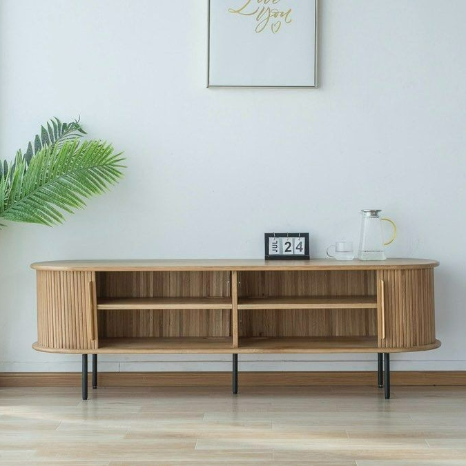 DARREK Rustic Solid Wood TV Console - Radical Homes Singapore