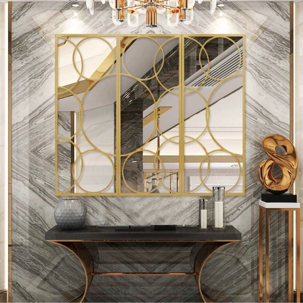 AUREVANTHE Victorian Gold Accent Mirror - Cassa Haus Singapore