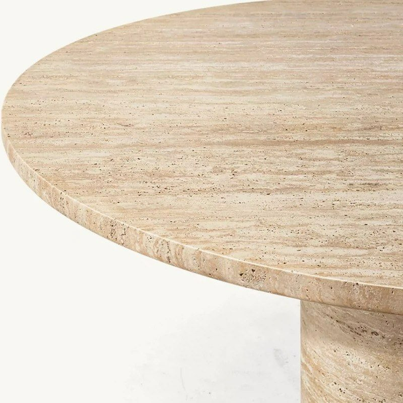 MARGOT Modern Travertine Dining Table - Radical Homes Singapore