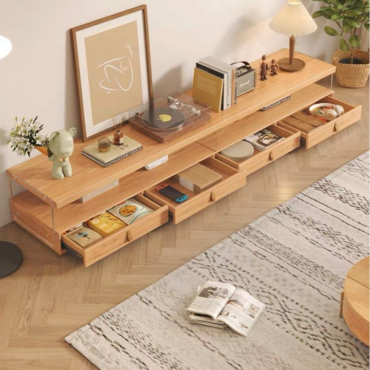 ELMARO Japandi Solid Wood TV Console - Cassa Haus Singapore