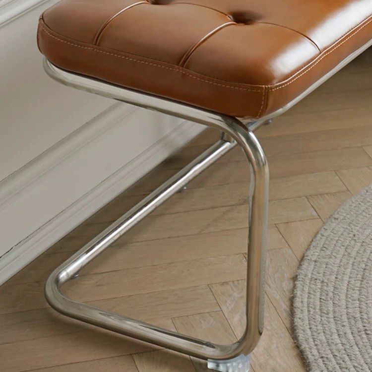FABIOLA Leather Bench & Ottoman - Radical Homes Singapore
