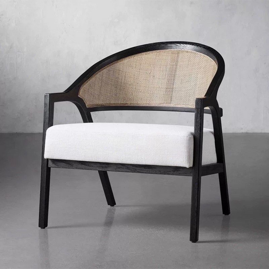 LYRIC Rustic Solid Wood Lounge Chair - Cassa Haus Singapore