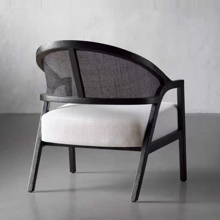 SIENNA Rustic Solid Wood Lounge Chair - Radical Homes Singapore