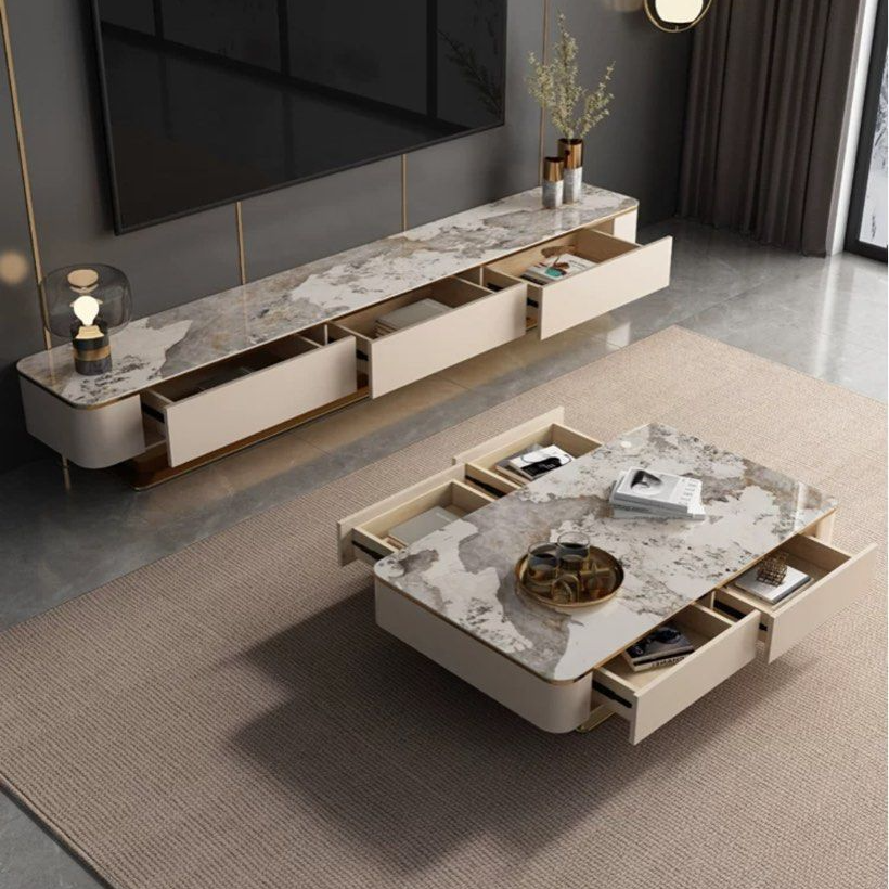 ZAVQENO Modern TV Console & Coffee Table - Cassa Haus Singapore
