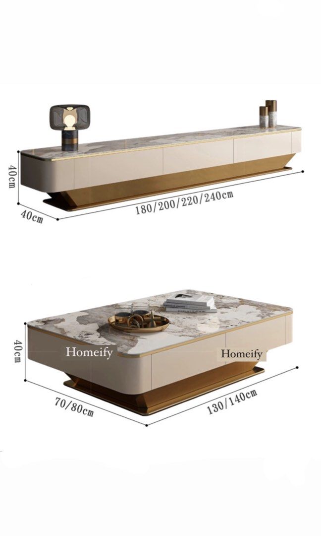 ZAVQENO Modern TV Console & Coffee Table - Cassa Haus Singapore