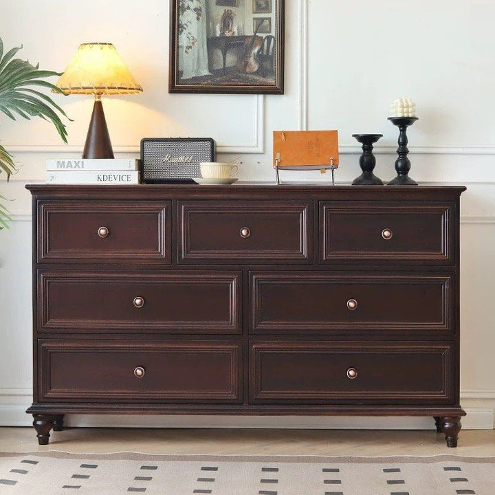 VIVENTIA Victorian Walnut Chest Of Drawers - Radical Homes Singapore