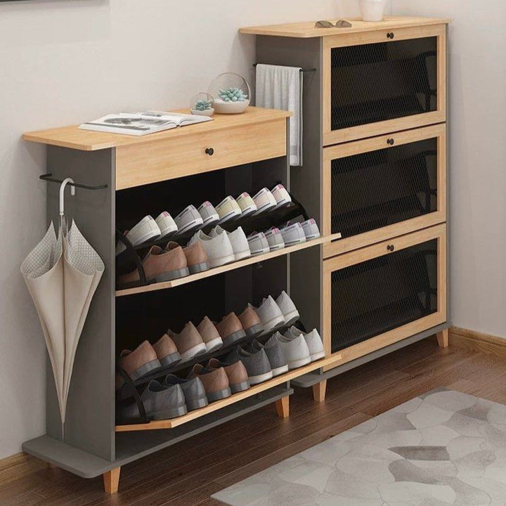 HEVINA Modern Shoe Cabinet - Radical Homes Singapore