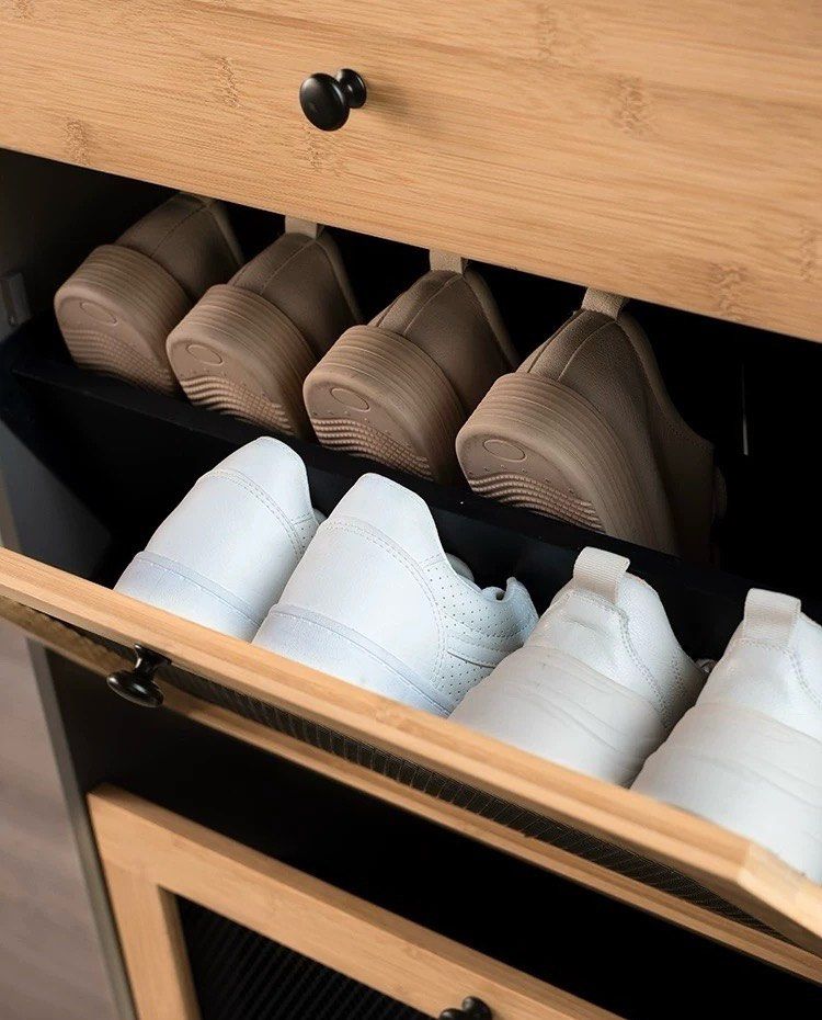 HEVINA Modern Shoe Cabinet - Radical Homes Singapore