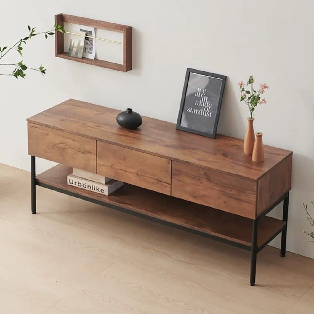 QARVEXIN Industrial Solid Wood TV Console - Cassa Haus Singapore