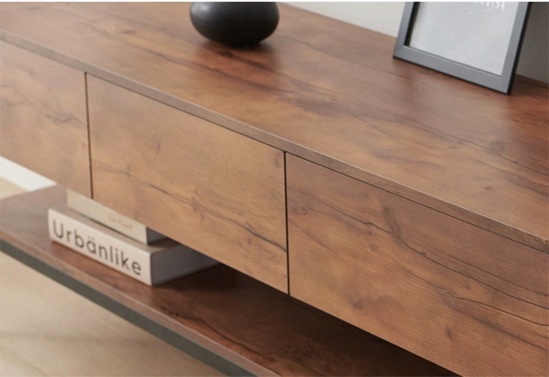 QARVEXIN Industrial Solid Wood TV Console - Cassa Haus Singapore