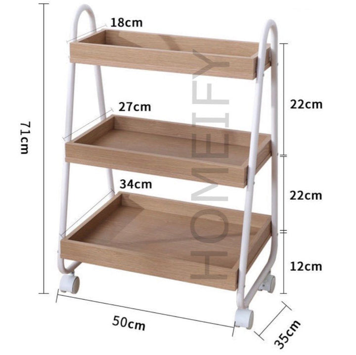 HIKI Modern Shelf Trolley - Radical Homes Singapore