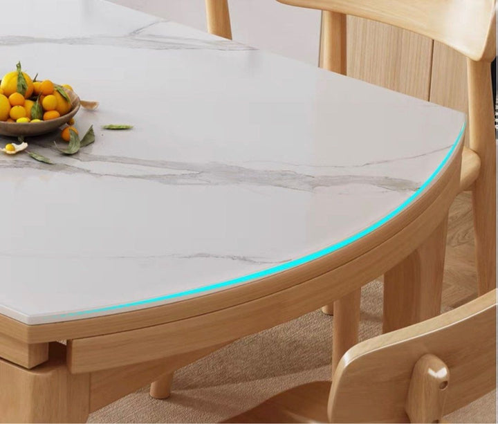 CARMONA Modern Extendable Round Dining Table - Radical Homes Singapore