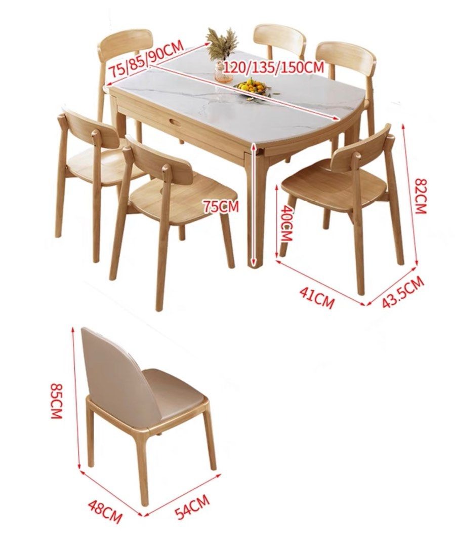 CARMONA Modern Extendable Round Dining Table - Radical Homes Singapore